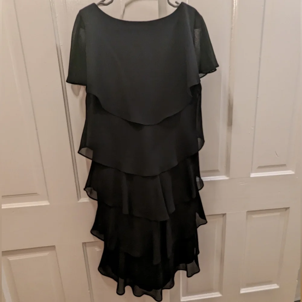 Sheer Black Tiered Dress - Picture 2 of 4